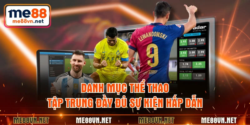 Danh mục thể thao tập trung đầy đủ sự kiện hấp dẫn